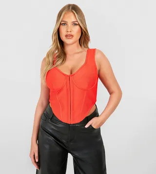 Bandage Hook and Eye Corset Top