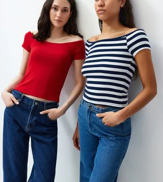Pack of 2 Striped Crop Tops