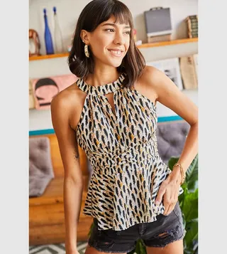 Halter Neck Waist Detailed Top