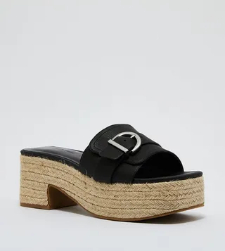 Buckled Platform Espadrilles