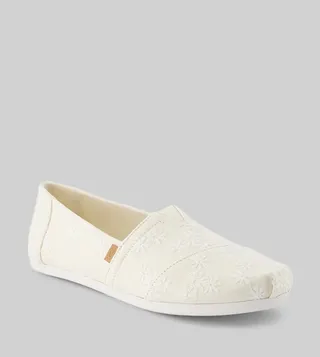 ALPARGATA Floral Embroidered Slip-On Shoes