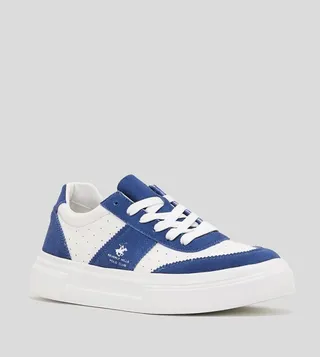 Color Block Lace-Up Sneakers