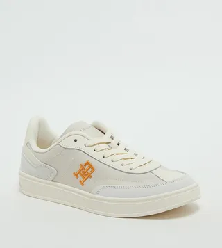 Logo Embroidered Court Sneakers