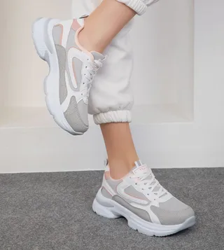 Round Toe Lace-Up Sneakers
