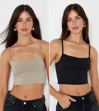 Pack of 2 Solid Cami Tops