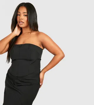 Curve Zip Detail Corset Top