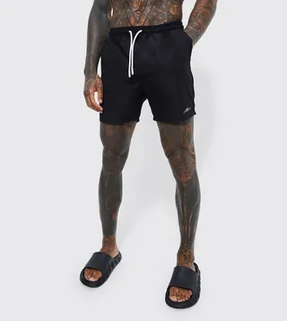 Signature Drawstring Waist Swim Shorts