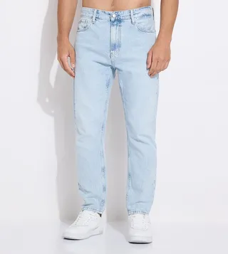 Washed Mid Rise Straight Fit Jeans