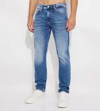 Faded Mid Rise Straight Fit Jeans