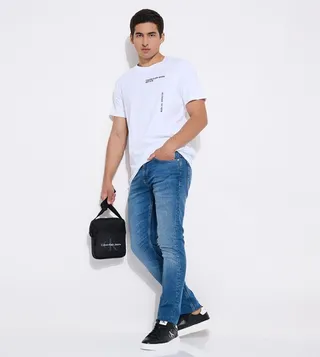 Washed Straight Fit Jeans