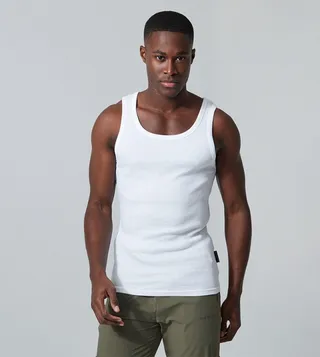 Ribbed Round Neck Vest