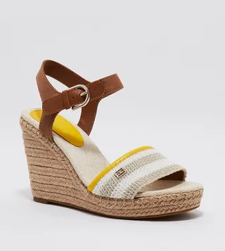 Crochet High Wedge Espadrille Sandals
