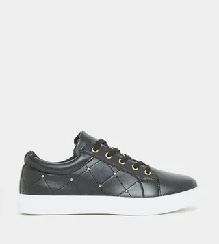 Studded Stitch Detail Lace-Up Sneakers