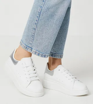 Kikko Metallic Heel Detail Lace Up Sneakers