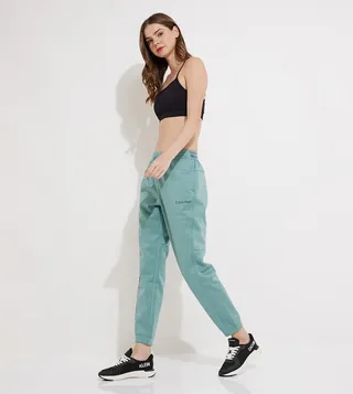 Logo Printed Drawstring Waist Joggers