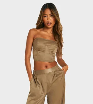 Structured Bandeau Crop Top