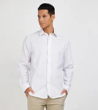 Logo Embroidered Long Sleeves Shirt
