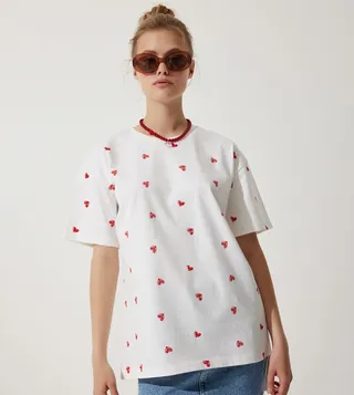 Printed Cotton Oversized T-Shirt