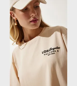 Printed Crew Neck Oversized T-Shirt