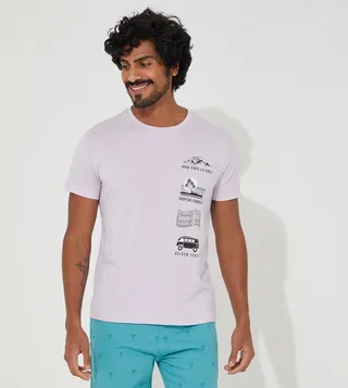 Aero Guys Placement Print T-Shirt