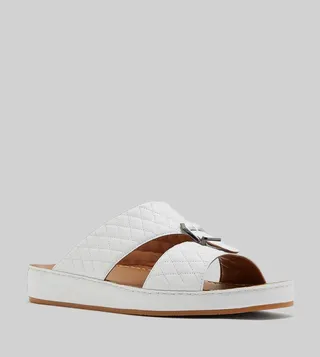 Buckle Detail Quilted Arabic Sandals