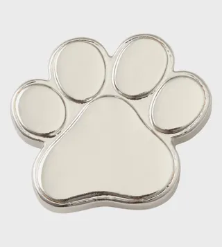 Silver Paw Print