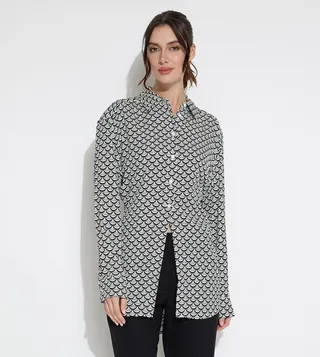 All Over Printed Long Sleeves Top
