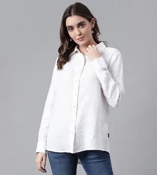 Solid Long Sleeves Linen Shirt