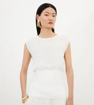 Summer Ribbed Crepe Knitted Top