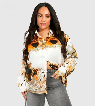 Abstract Oversized Shirt