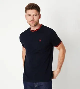Pique Tipped Short Sleeves T-Shirt