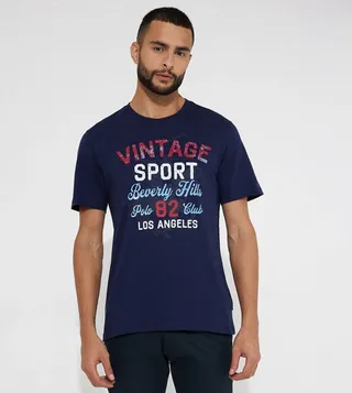Printed Crew Neck Casual T-Shirt