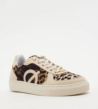 SEVEN Leopard Print Lace-Up Sneakers
