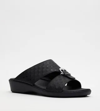 Textured Open Toe Arabic Sandals