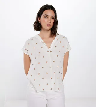 Polka Dots Short Sleeves Shirt