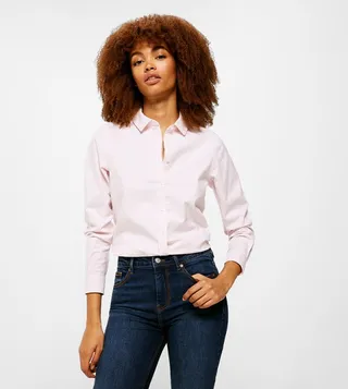 Solid Long Sleeves Oxford Shirt
