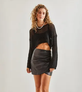 Openwork Knitted Top