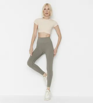 Solid High Waist Seamless Active Leggings