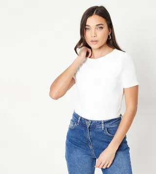 Petite Double Layer Bodysuit Top