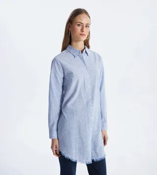 Striped Long Sleeves Shirt Tunic