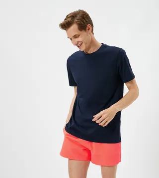 Solid Drawstring Waist Swim Bottom