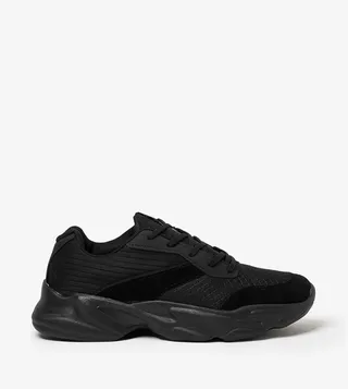 Mesh Detail Chunky Running Shoes