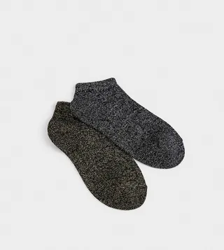 Pack of 2 Shimmer Ankle Length Socks