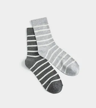 Pack of 2 Striped Crew Socks
