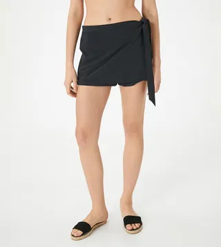 Solid Wrap Skort