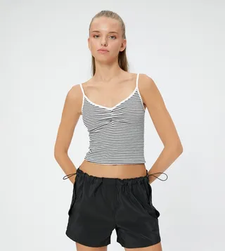 Solid Parachute Shorts