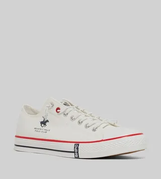 Logo Detail Lace-Up Canvas Shoes