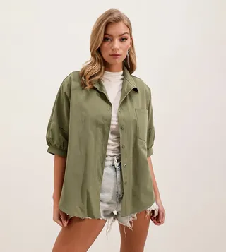 Solid Oversized Shirt