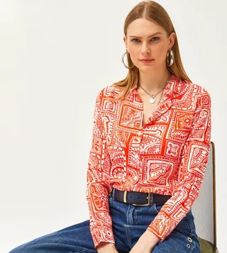 Patterned Long Sleeves Shirt