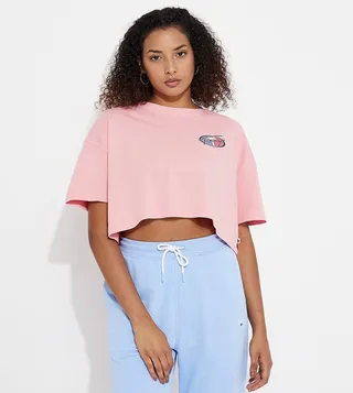 Logo Detail Cropped T-Shirt
